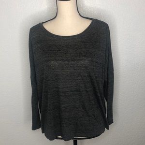 Dark Heather Grey Pullover Long Sleeve